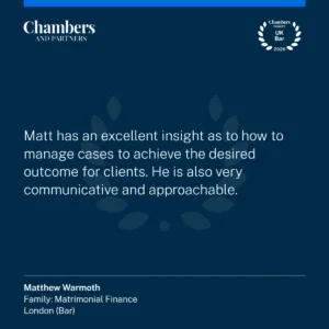 "Matt has an excellent insight as to how to manage cases to achieve the desired outcome for clients. He is also very communicative and approachable."