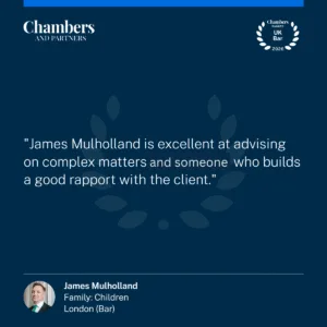 "James Mulholland is excellent at advising on complex matters and someone who builds a good rapport with the client."